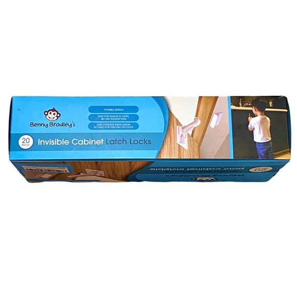 Child Baby Invisible Safety Latch Locks Cabinet Doors 20 PCs Benny Bradley's NEW - Picture 4 of 7